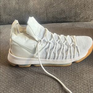 Nike White and Tan High-Top Sneakers